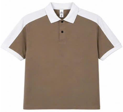 Áo cổ polo phối vai - Ảnh 4