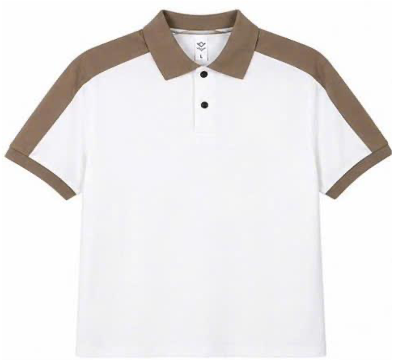 Áo cổ polo phối vai