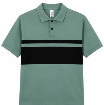 Áo polo cổ phối 2 sọc ngang
